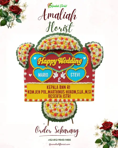 Papan Bunga Pernikahan Suko